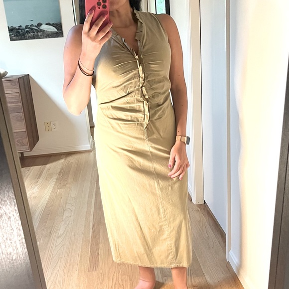 France purchased Adolfo Dominguez ruffle front ruched front dress w/front zip - Picture 2 of 10